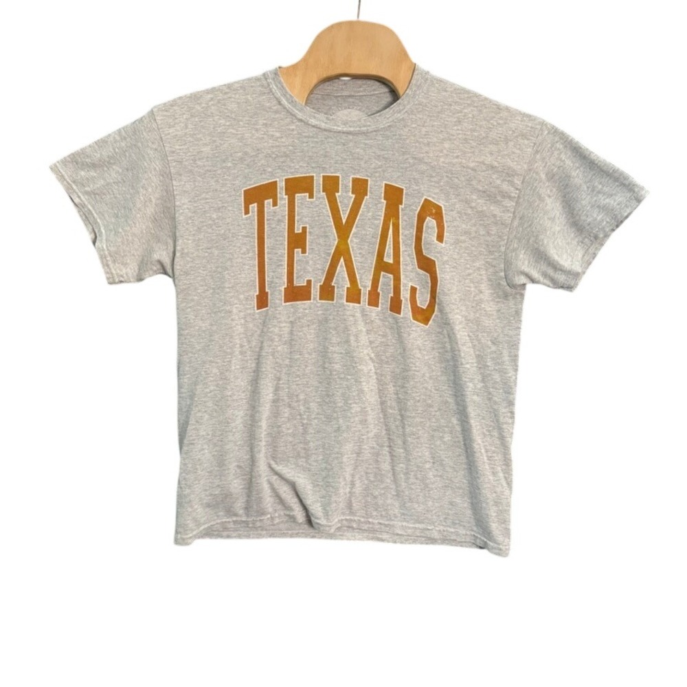 Olivelynn Texas Graphic T-Shirt Mens Large Gray Heather Short Sleeve Cotton